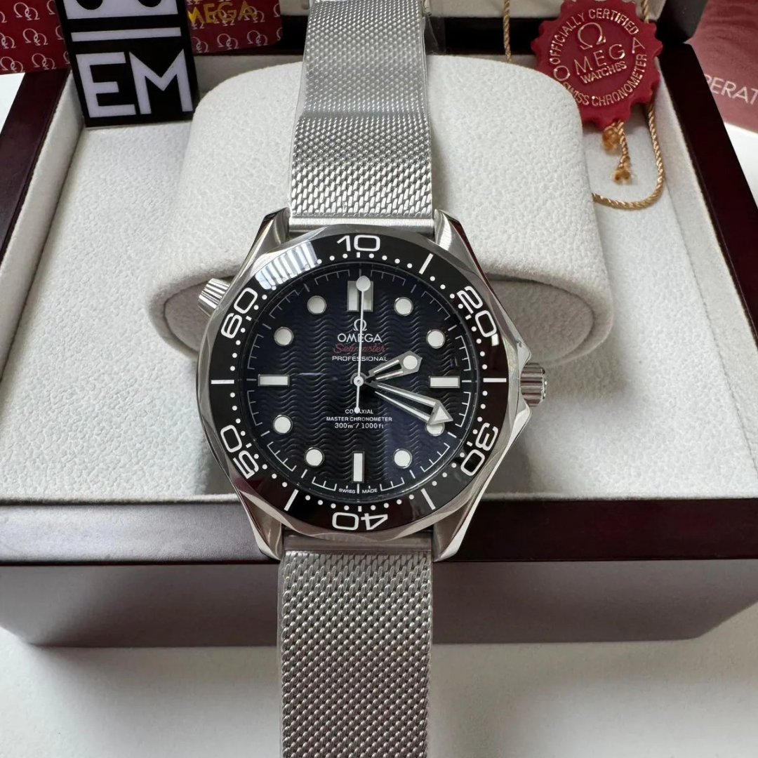 Seamaster “Diver 300M” Black/Mesh Bracelet