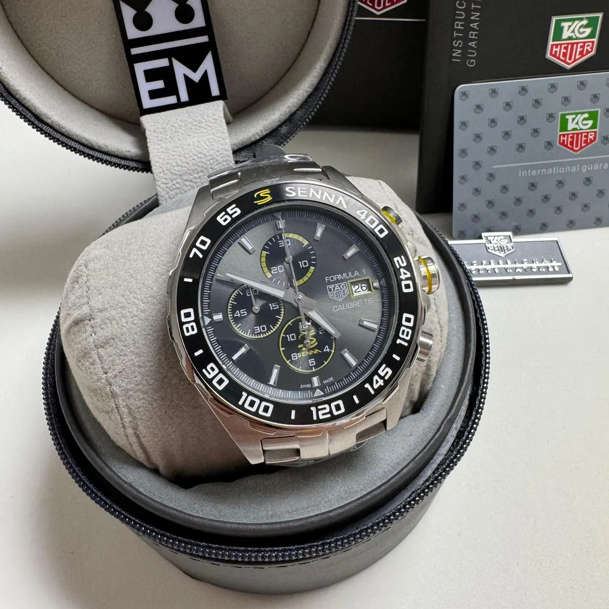 TH Formula 1 Senna Chronograph Stainless Steel Black/Yellow – 44 mm
