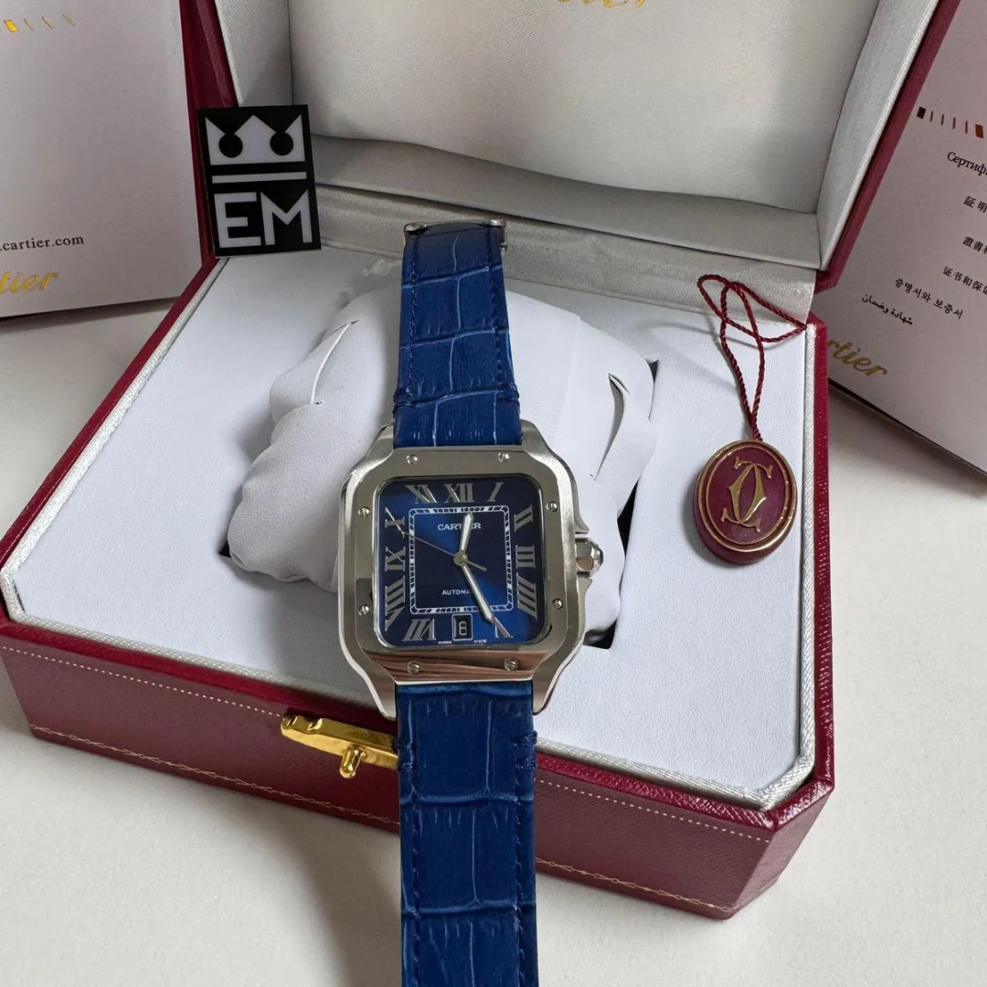 CRT Santos Automatic Blue Leather