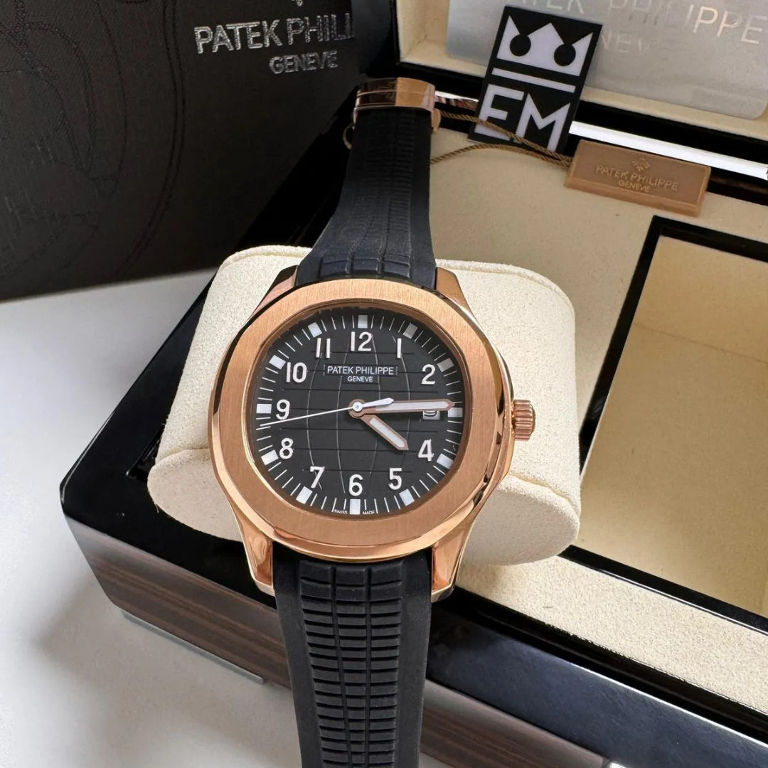 PP Aquanaut Rose Gold Black Automatic