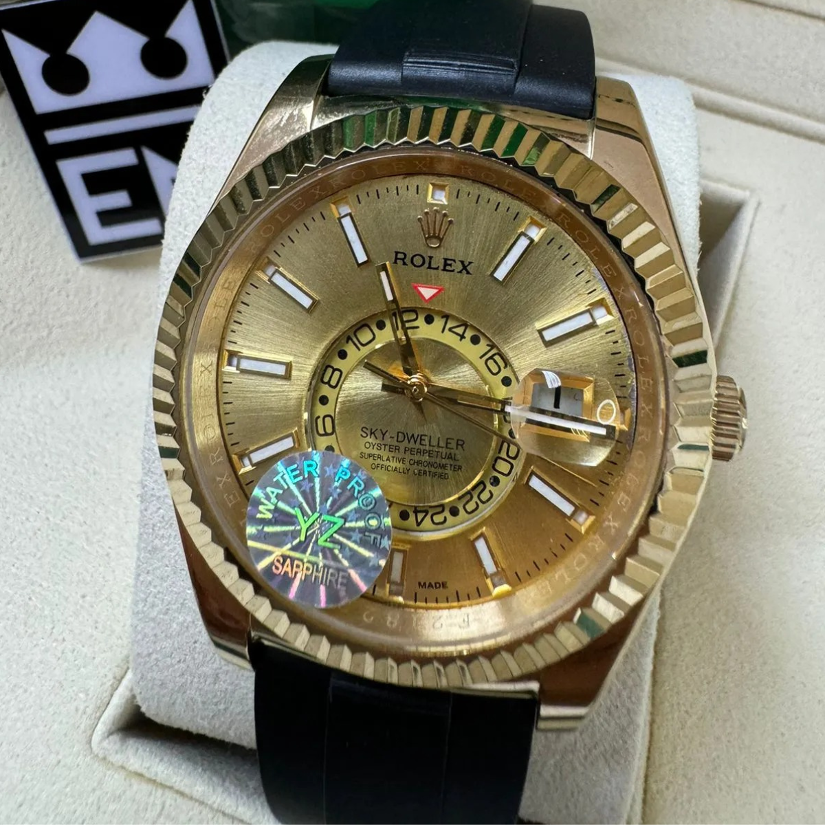 RX Sky-Dweller – Goldenes Dial – Oysterflex