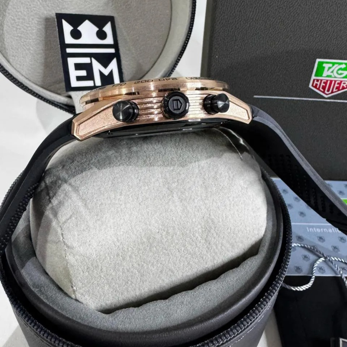 TH Carrera Skeleton Tourbillon – Rose Gold Black