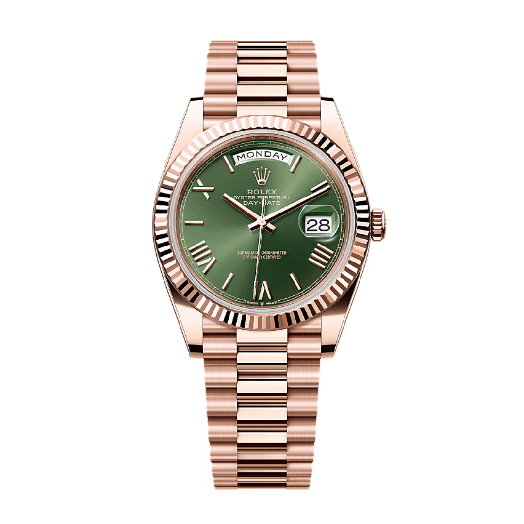 RX Day-Date 40 – Green Dial with Roman Numerals B