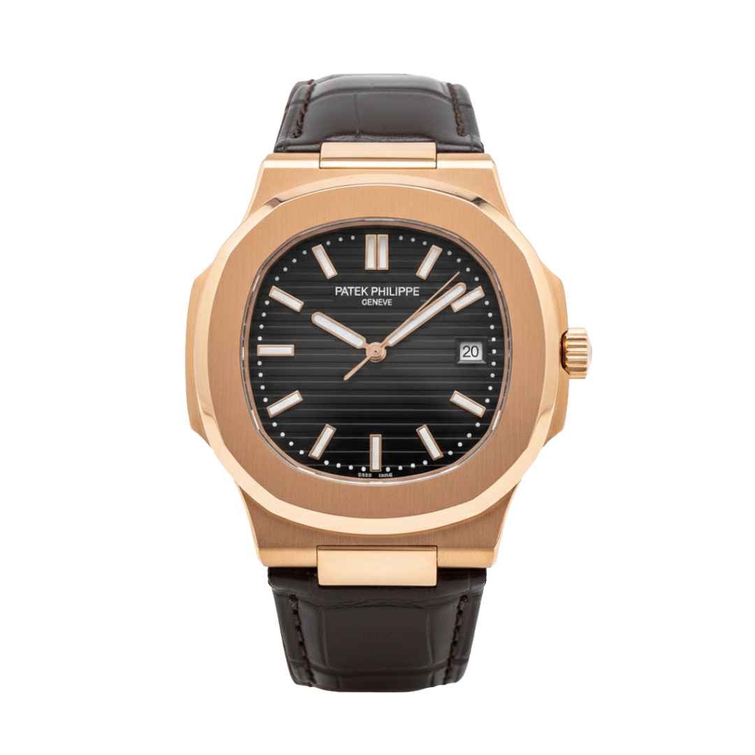 PP Nautilus Rose Gold Black Automatic