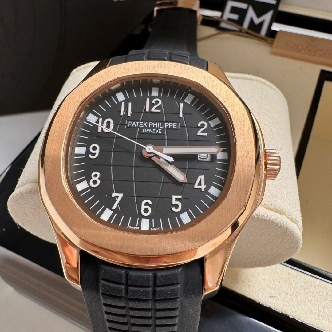 PP Aquanaut Rose Gold Black Automatic