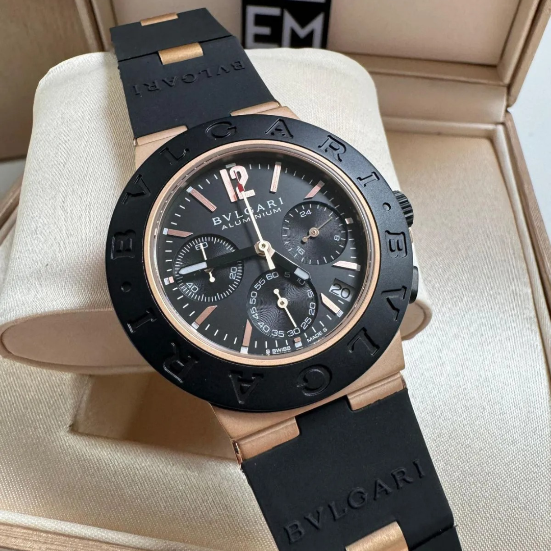Aluminium Chronograph Black/Rose Gold