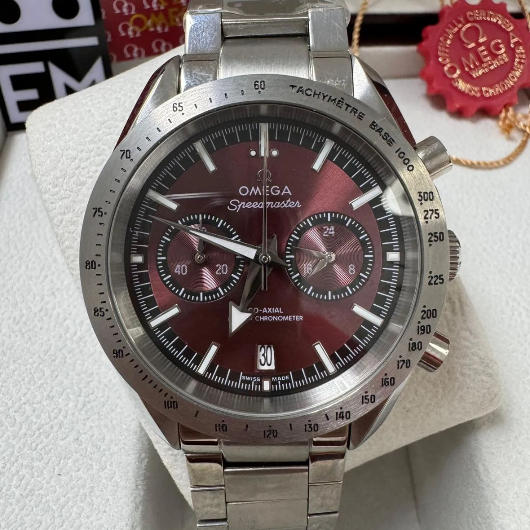 Speedmaster Wine Red Steel