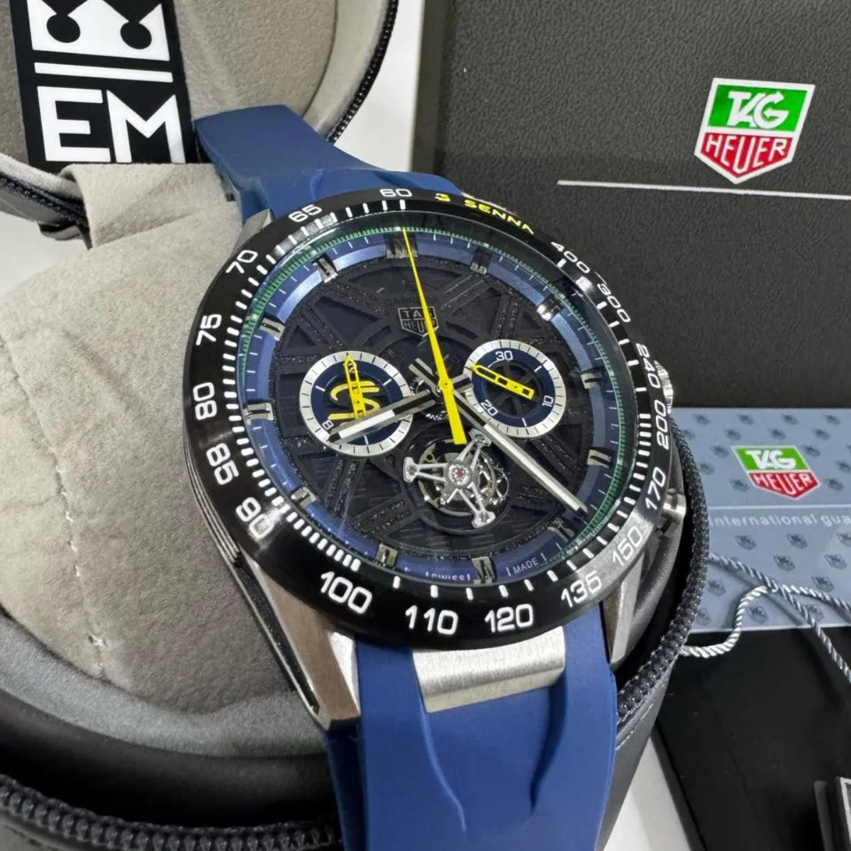 TH Carrera Senna Skeleton Tourbillon – Blue Yellow