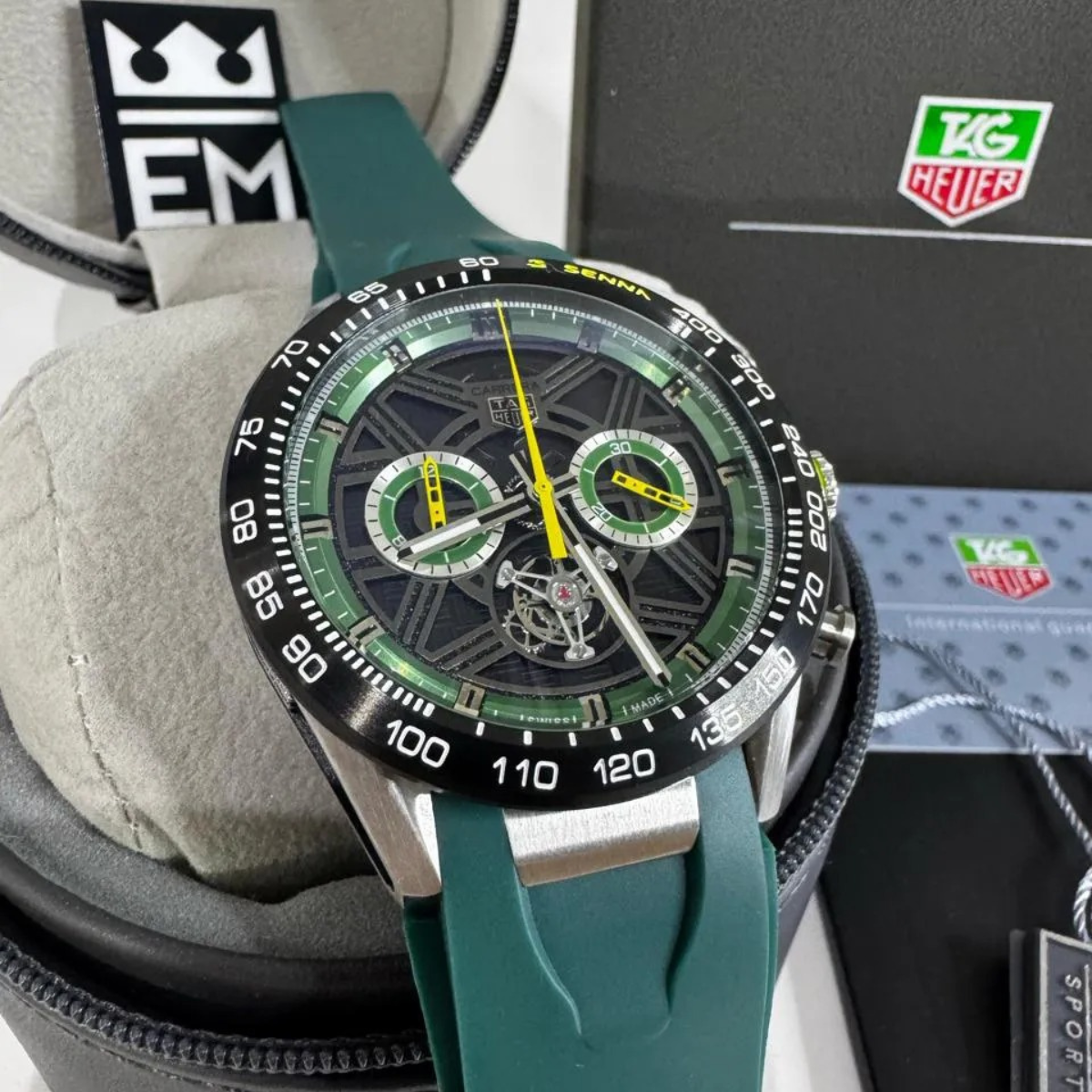 TH Carrera Senna Skeleton Tourbillon – Green Yellow