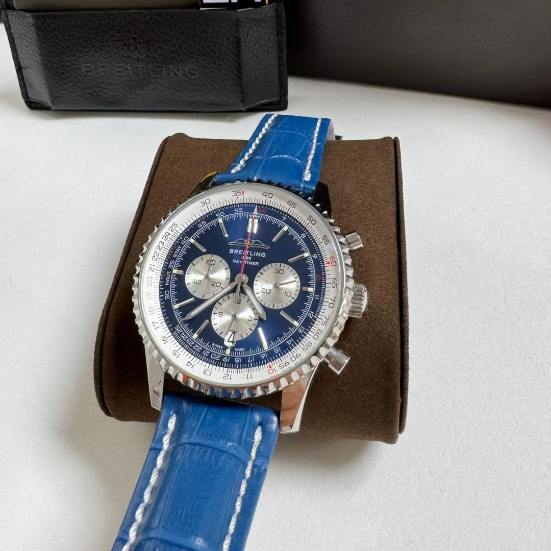 Navitimer Blue Leather