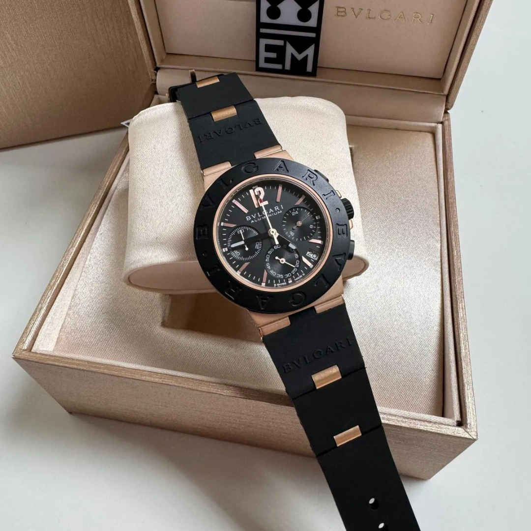 Aluminium Chronograph Black/Rose Gold