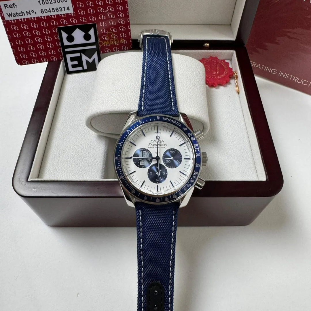 Speedmaster Blue Edition – White/Blue | Chronograph 42mm