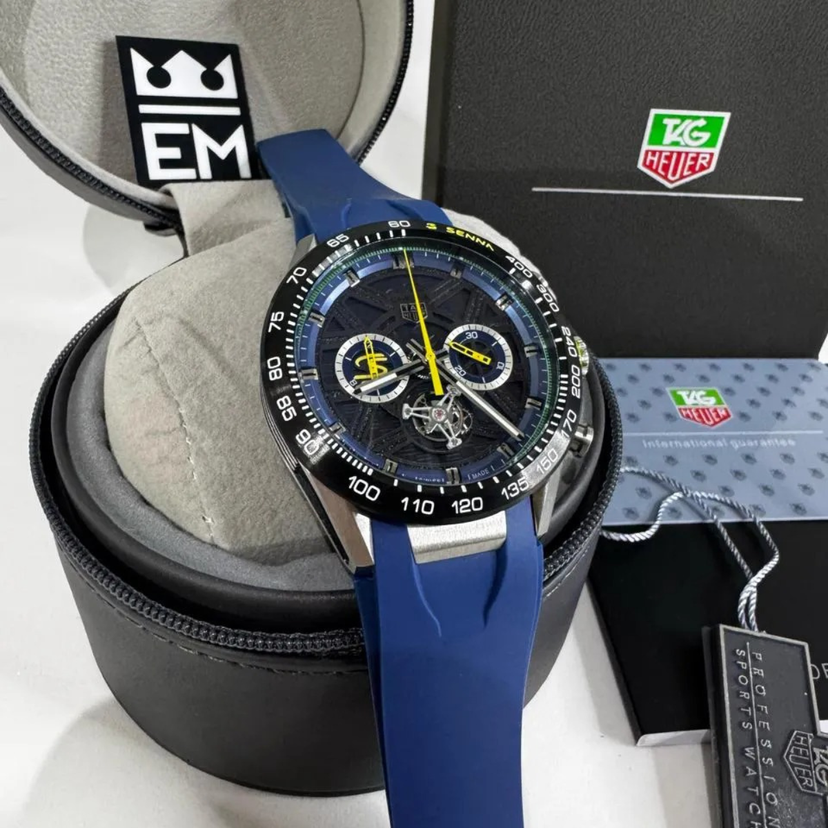 TH Carrera Senna Skeleton Tourbillon – Blue Yellow