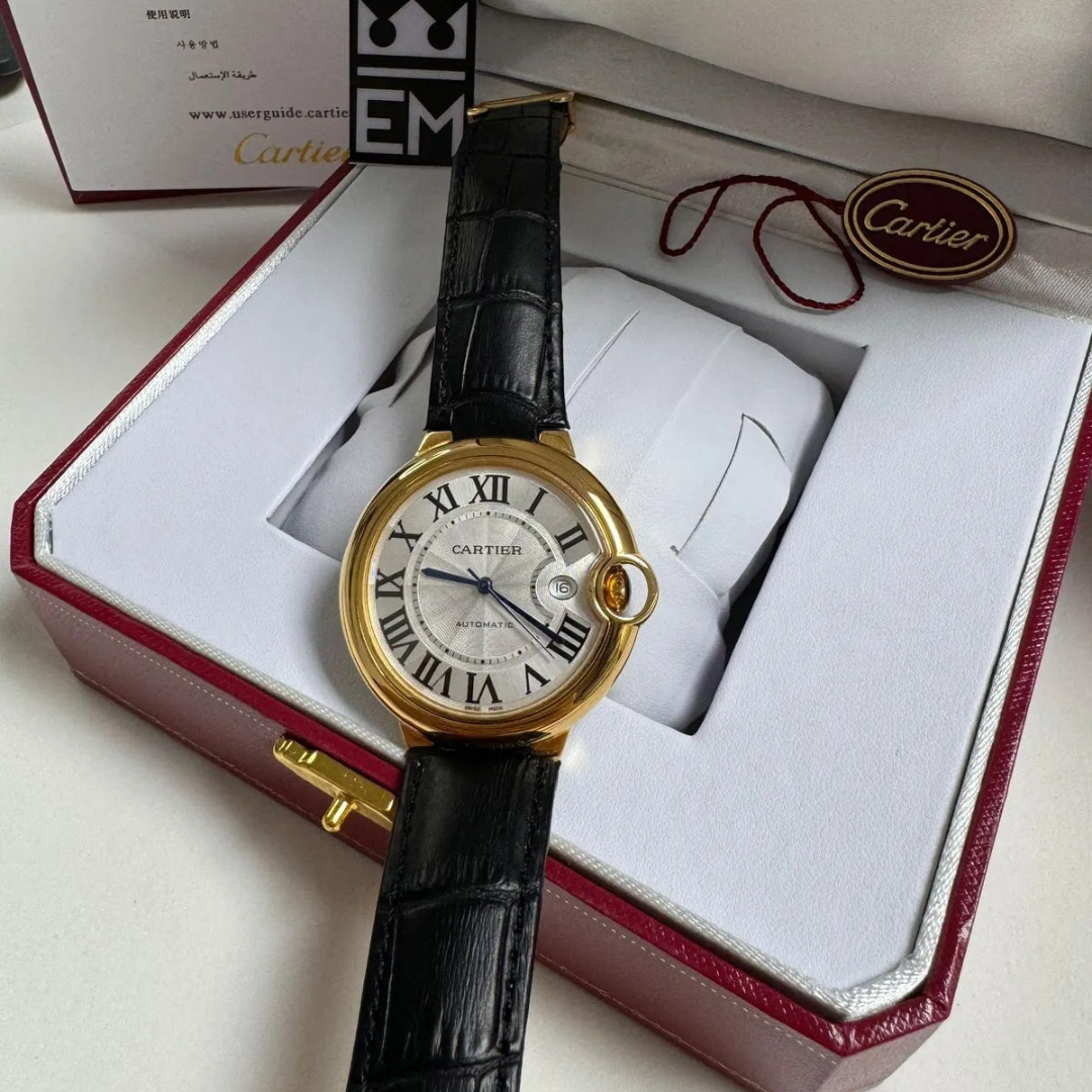 CRT Ballon Bleu Gold Automatic – Leather Strap Black