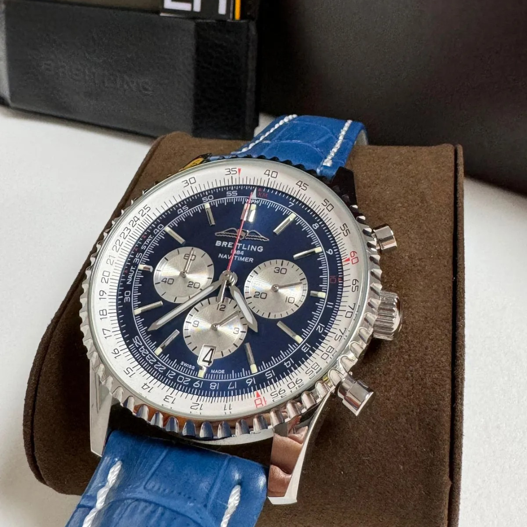 Navitimer Blue Leather