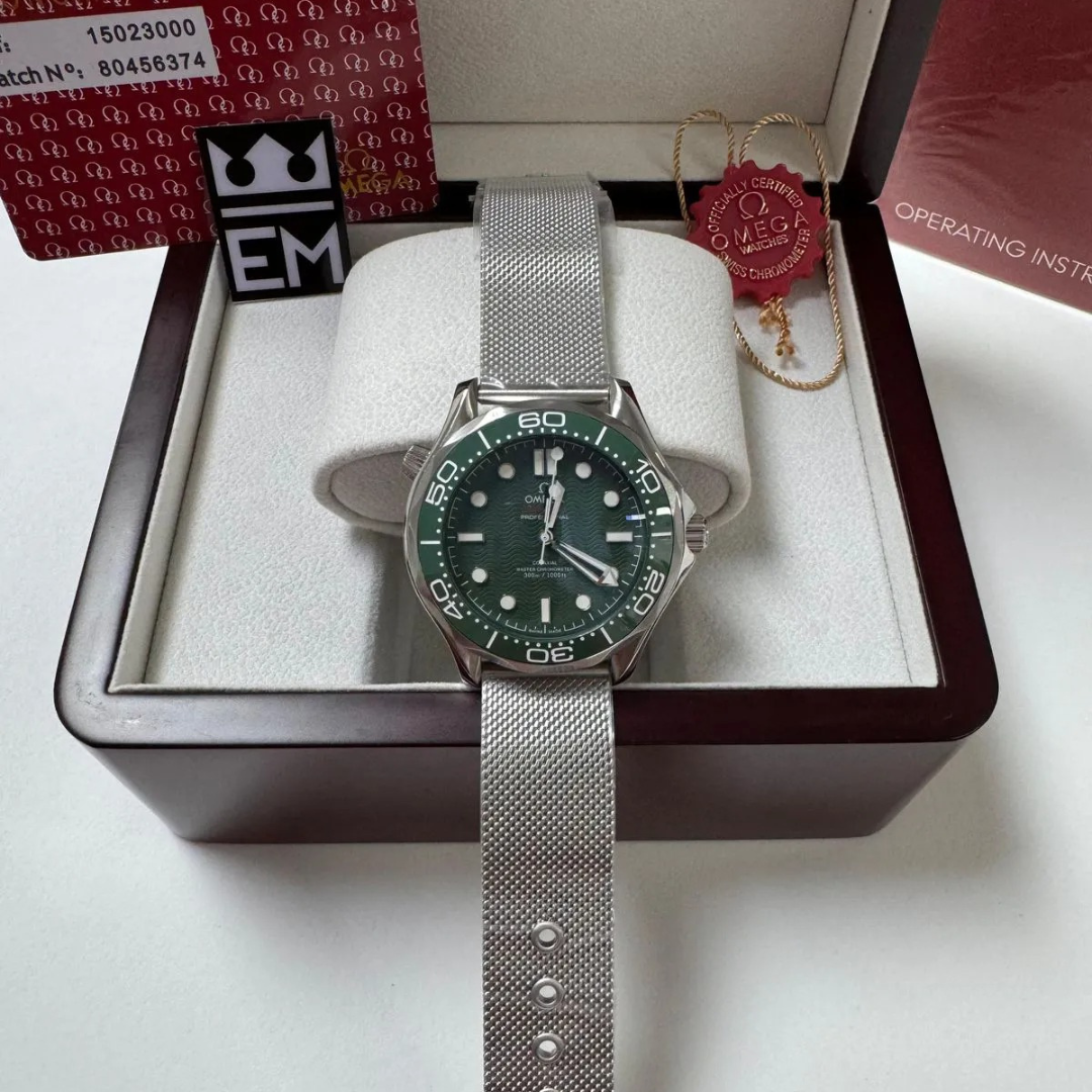 Seamaster “Diver 300M” Green/Mesh Bracelet