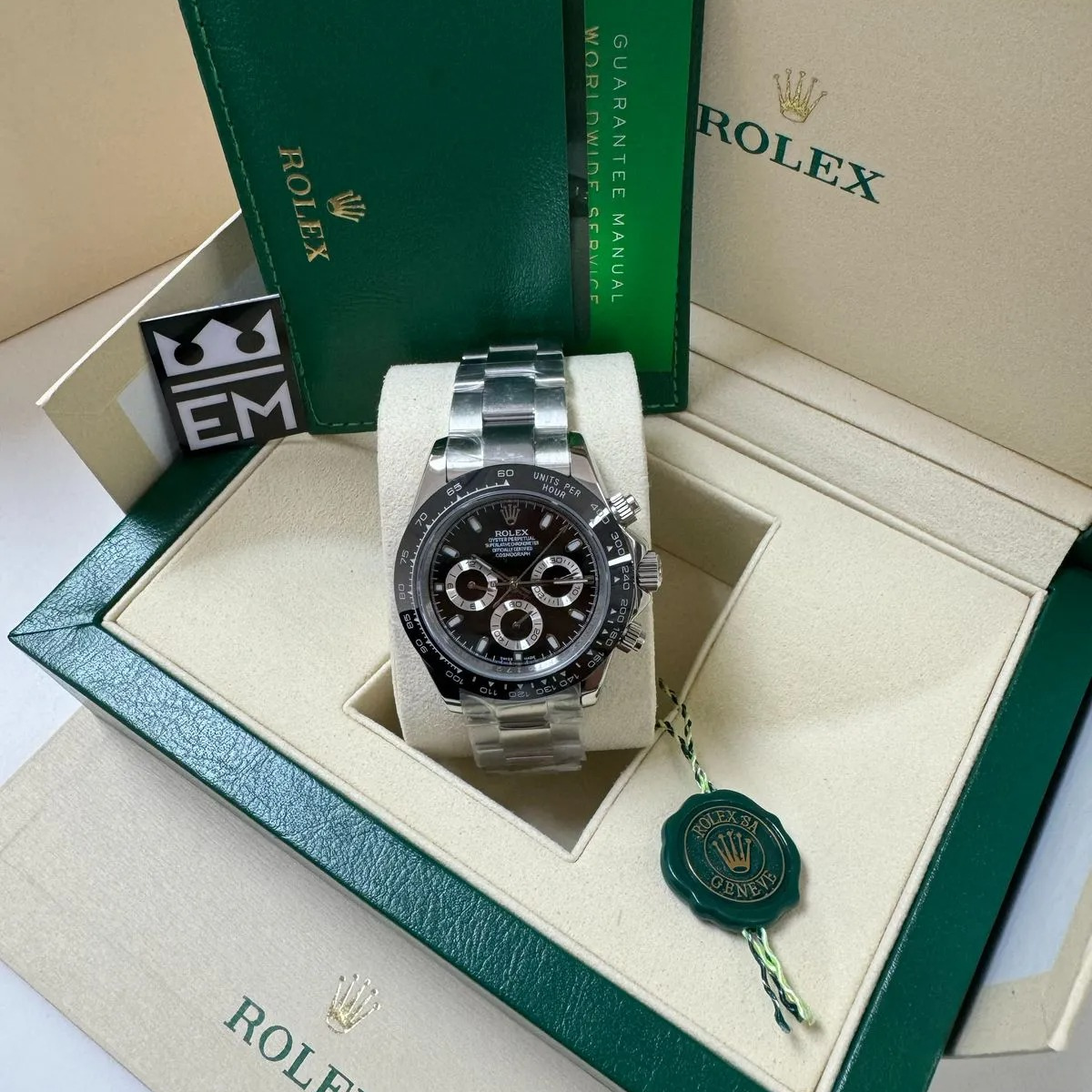 RX Daytona 126500 – Stainless Steel 904L – Black Dial