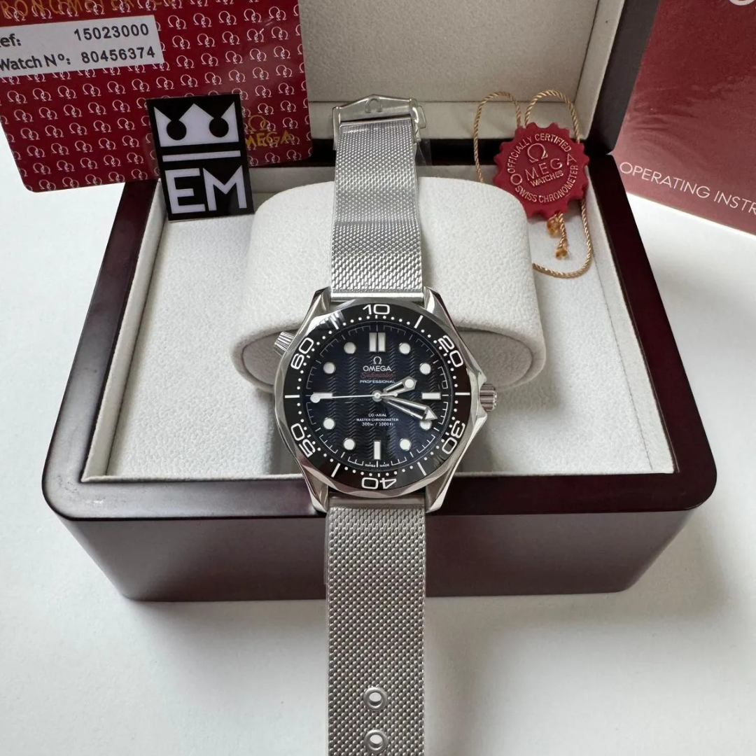Seamaster “Diver 300M” Black/Mesh Bracelet