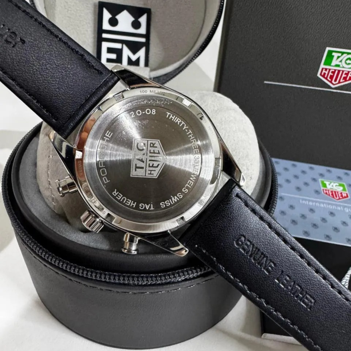 TH Carrera Chronosprint – Silver/Black – Leather Strap