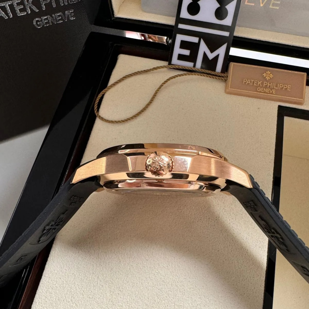 PP Aquanaut Rose Gold Black Automatic