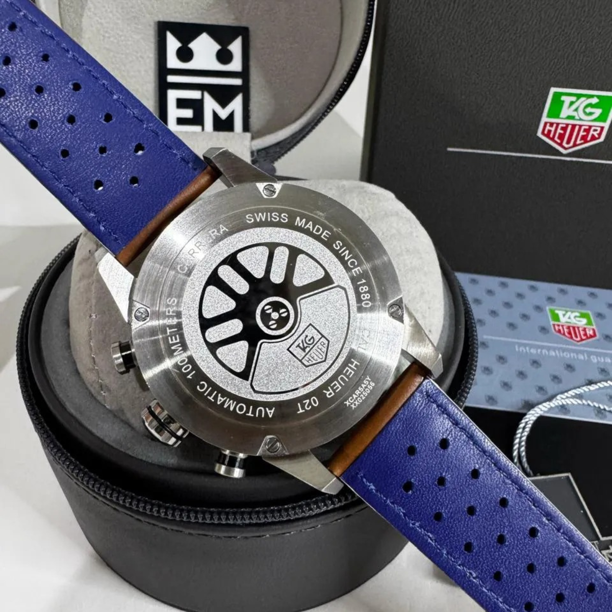 TH Carrera Chronograph – Blue/Brown – Heuer 02 – 80 Hours