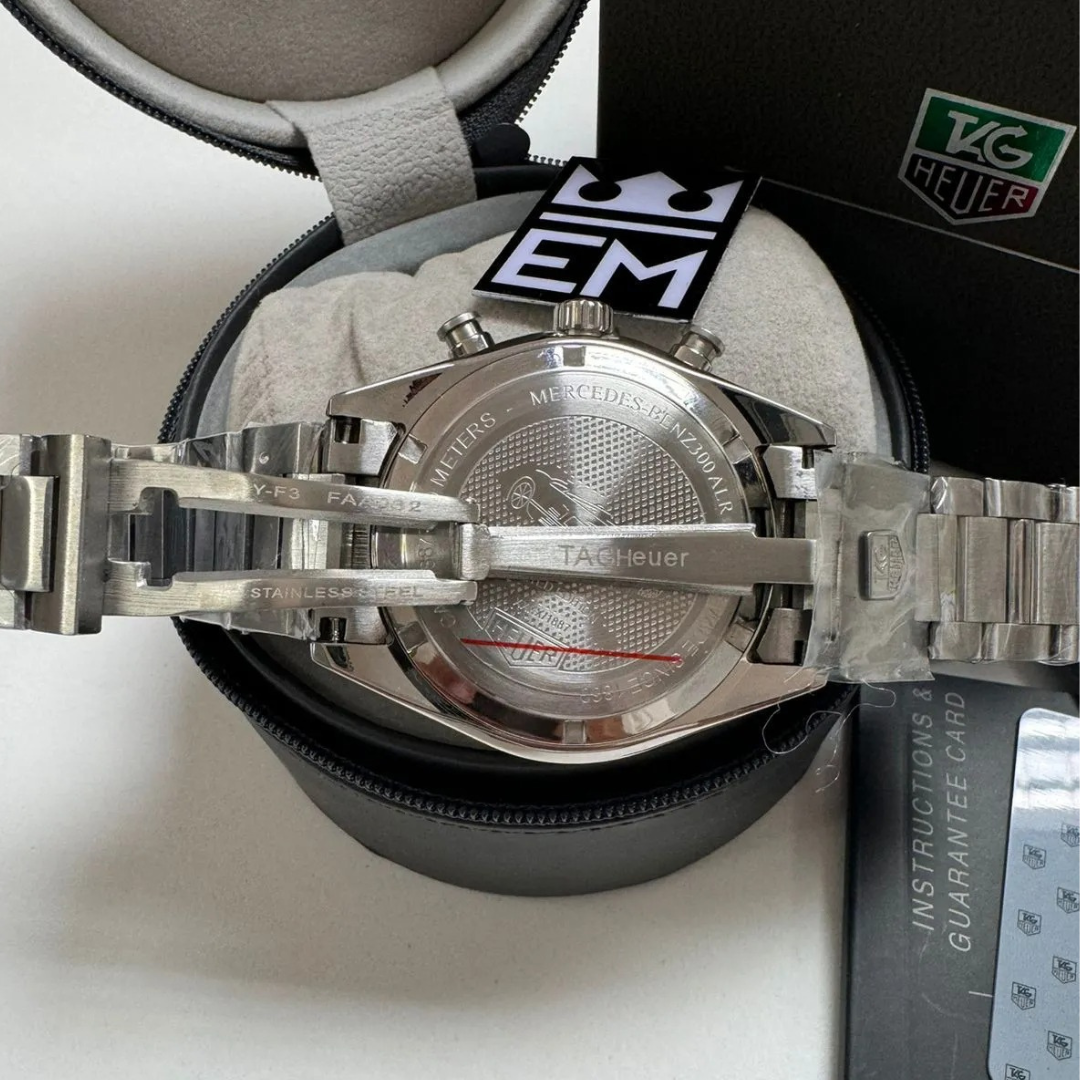 TH Carrera Chronograph – Black | Stainless Steel Bracelet