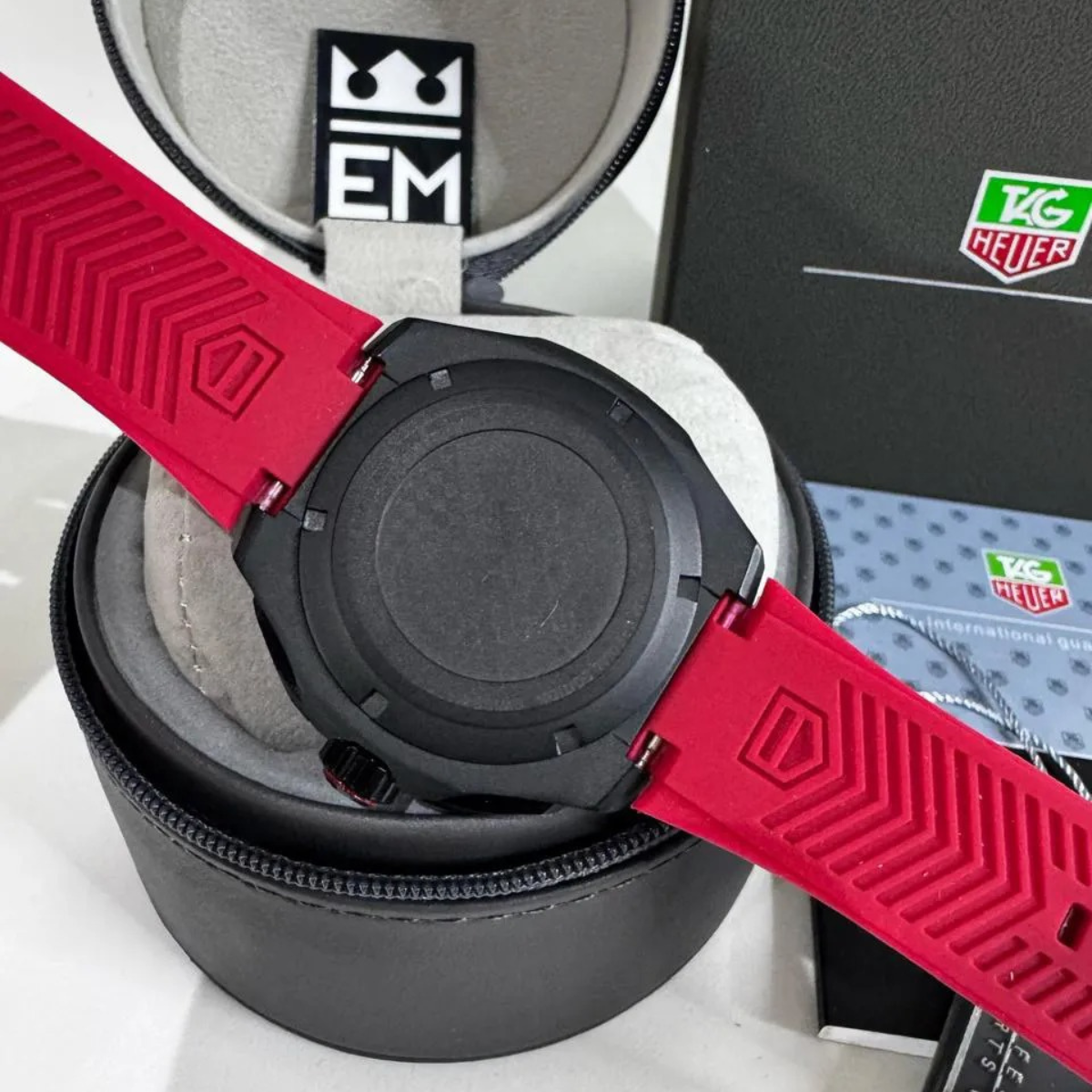 TH  Formula 1 Automatic Chronograph – Black Red with Red Rubber Strap