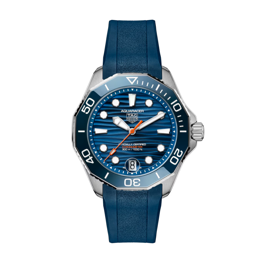TH Aquaracer Blue Chronometer 300M Rubber Strap