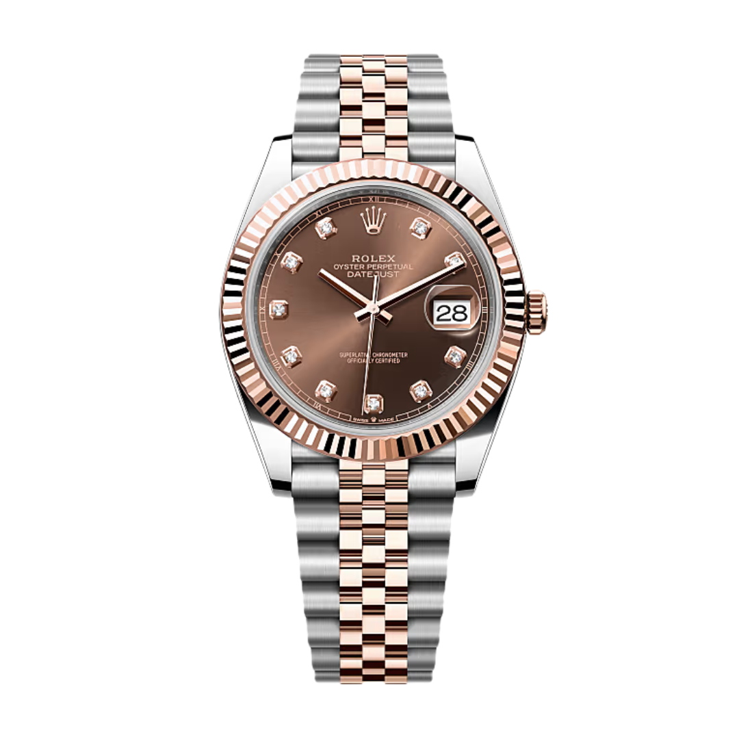 RX Datejust 41 – Brown Dial with Diamanten