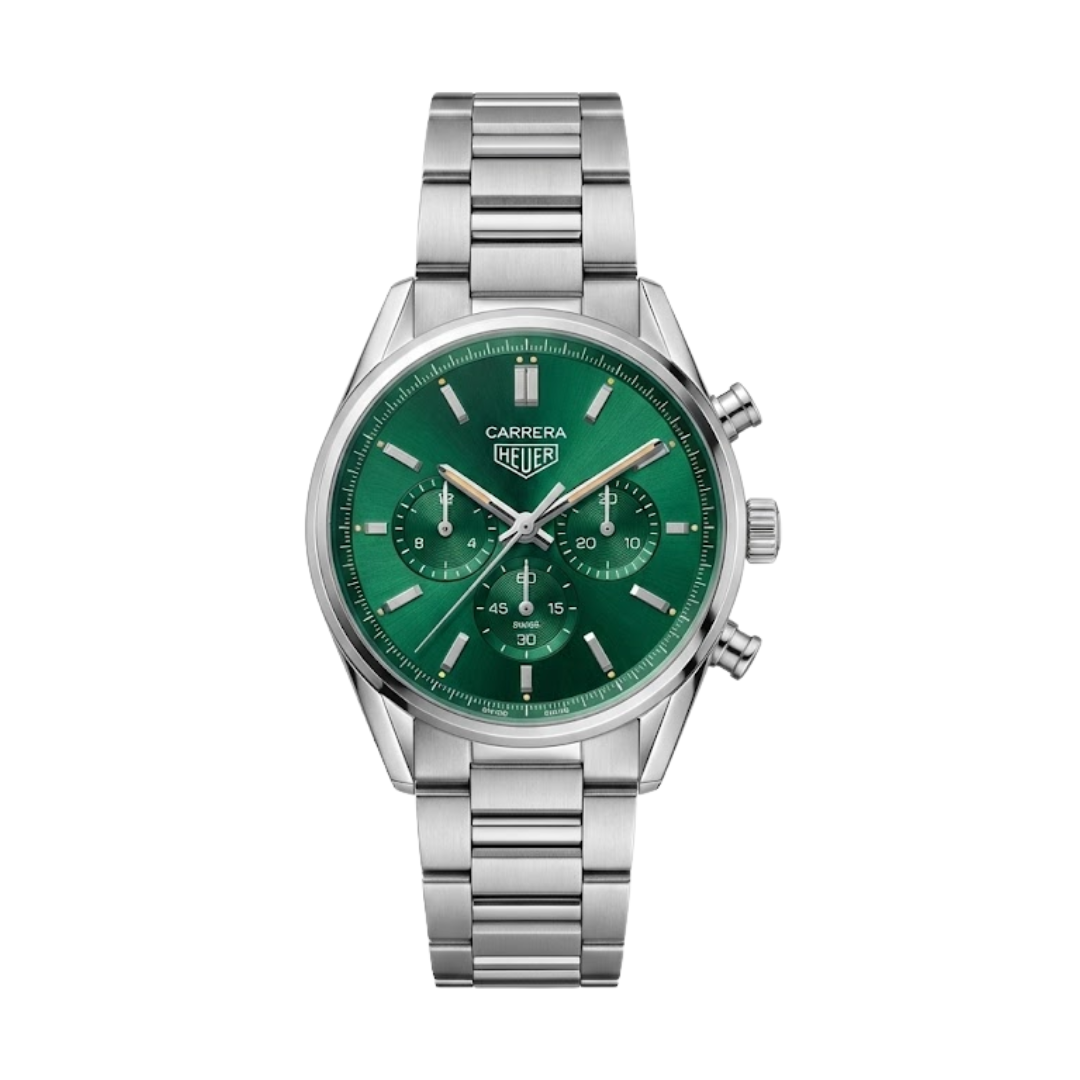 TH Carrera Chronograph – Emerald Green – Stainless Steel Bracelet