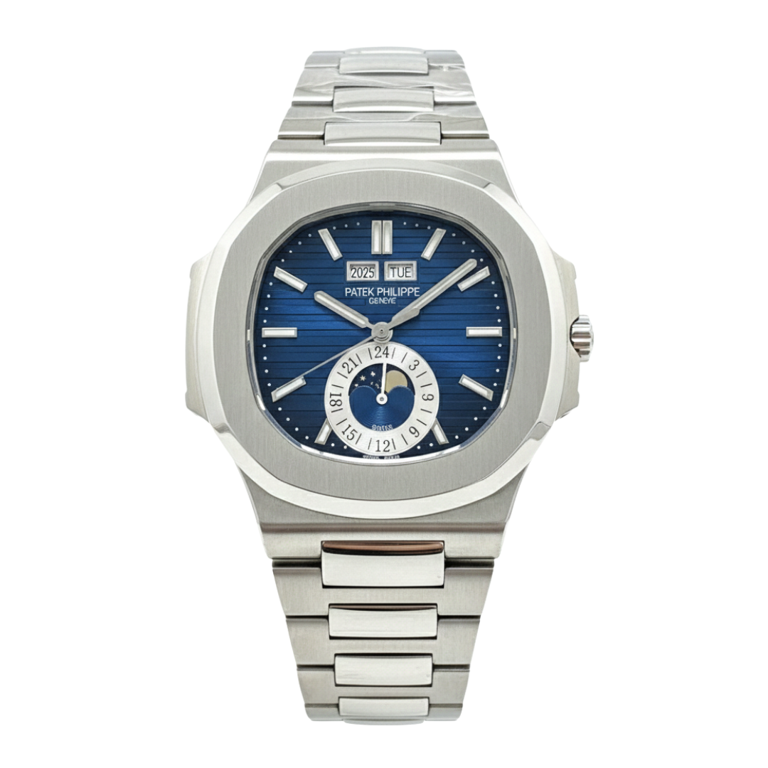PP Nautilus Blue Moonphase Automatic