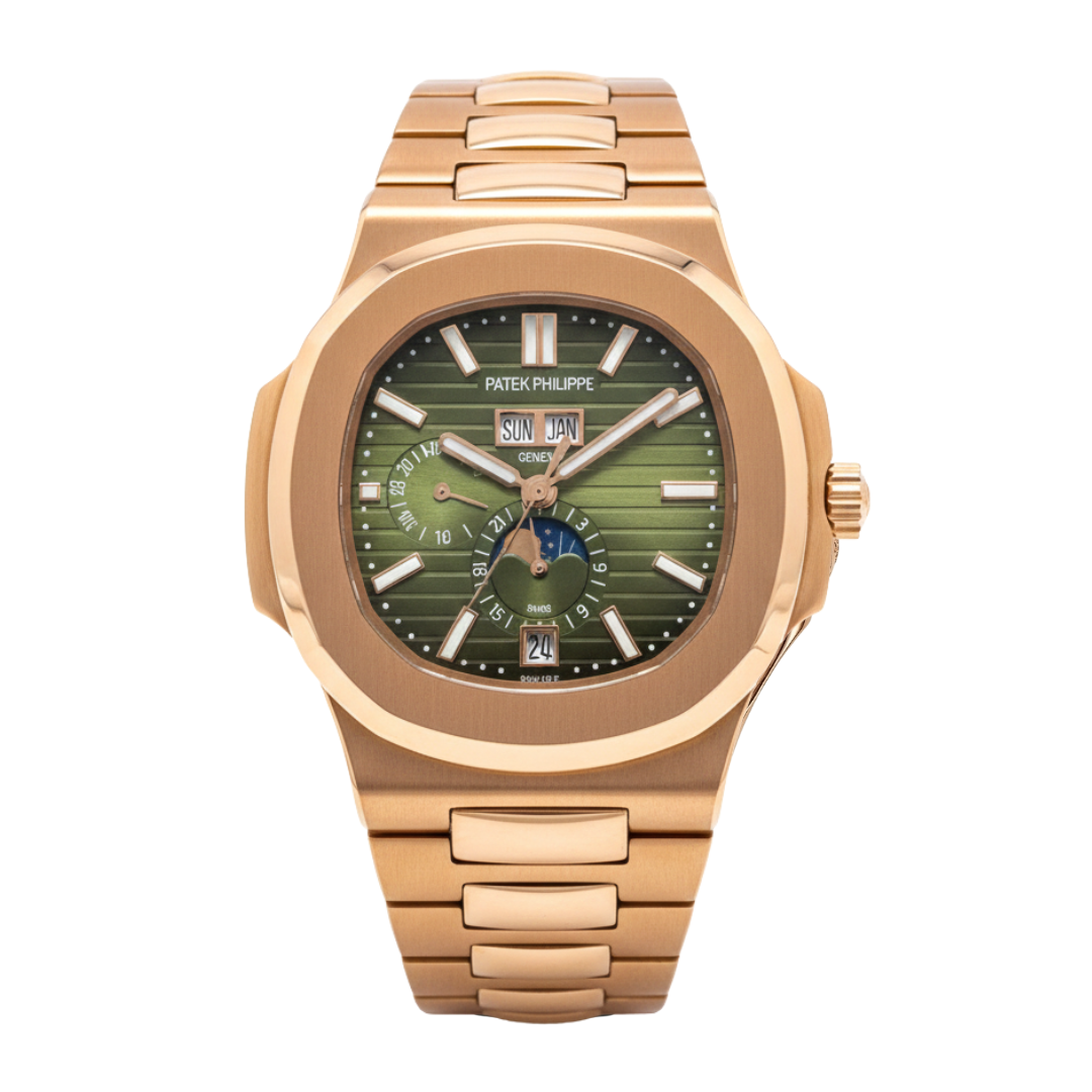PP Nautilus Green – Annual Calendar & Moonphase Automatic